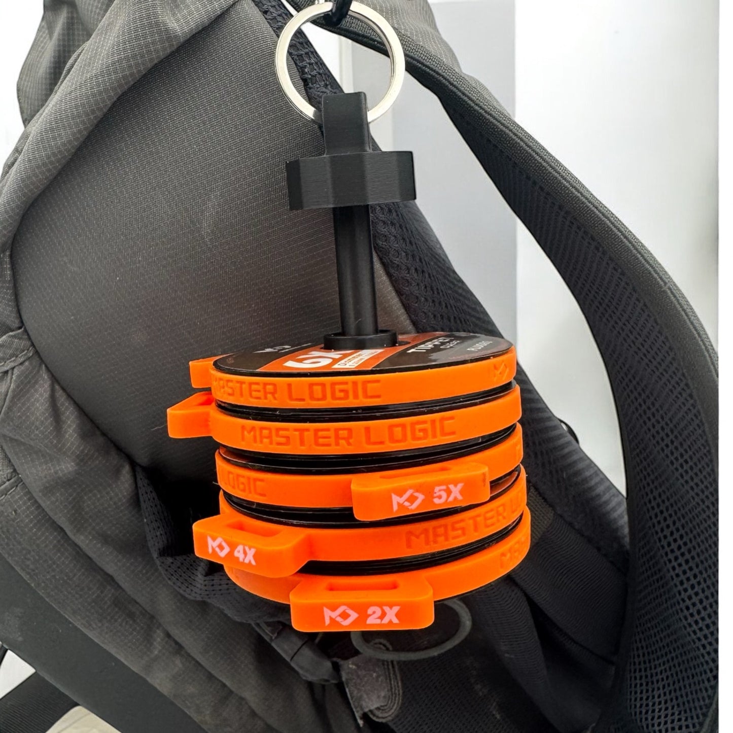 Vertical Tippet Spool Holder With Carabiner