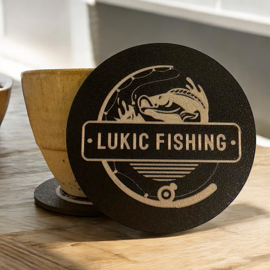 Coaster for glass and mugs - Lukic Fishing Silver