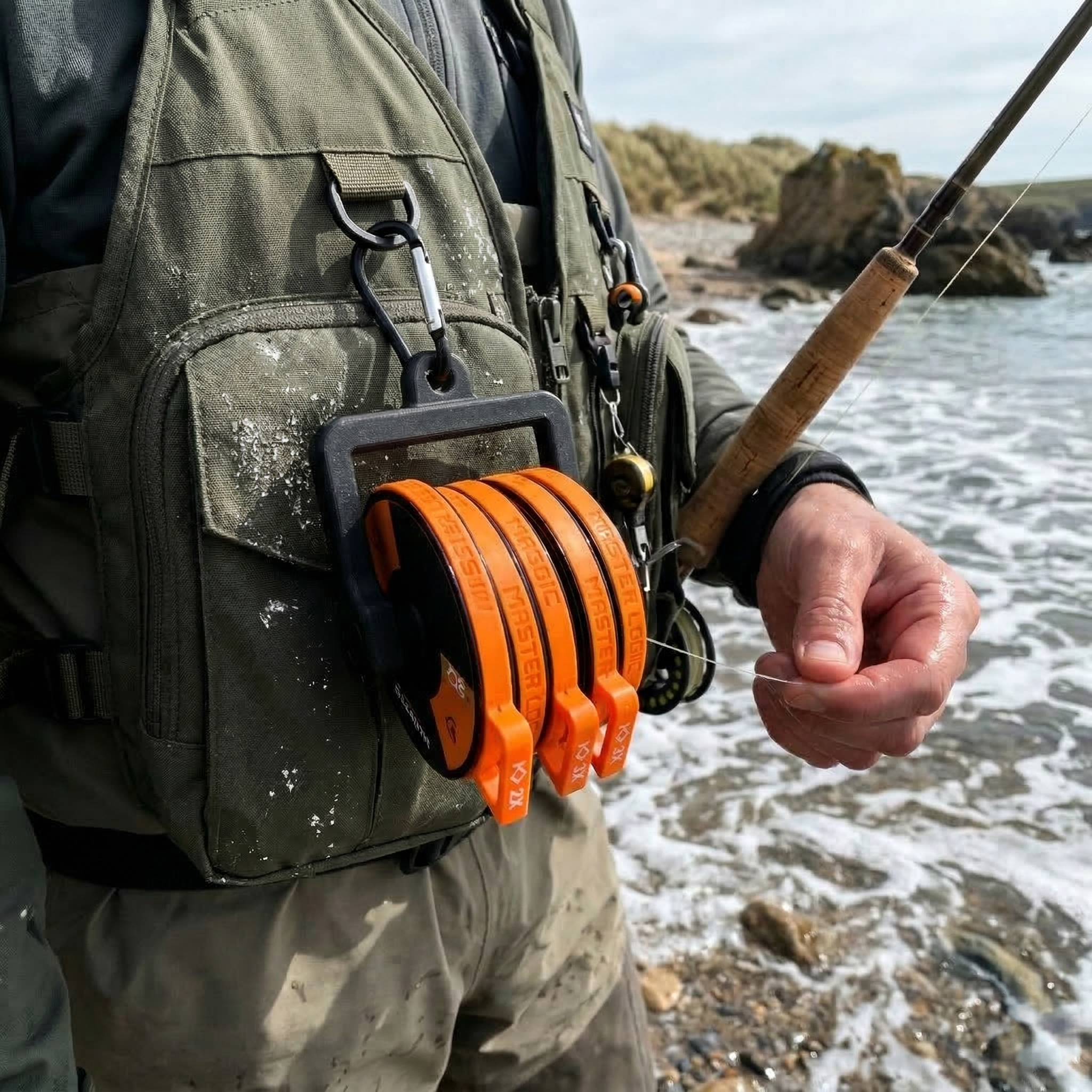 Tippet Spool Holder With Carabiner